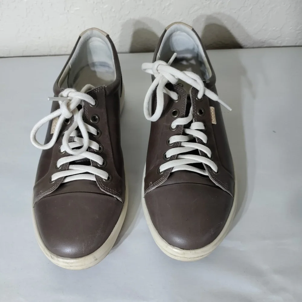 ECCO Soft 7 Mens  Brown Leather Low Top Sneakers 43000301674 Size 40‎ 9-9.5